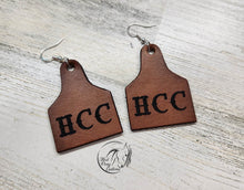 Load image into Gallery viewer, Branded Cow tag earrings
