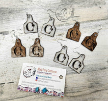 Load image into Gallery viewer, Branded Cow tag earrings
